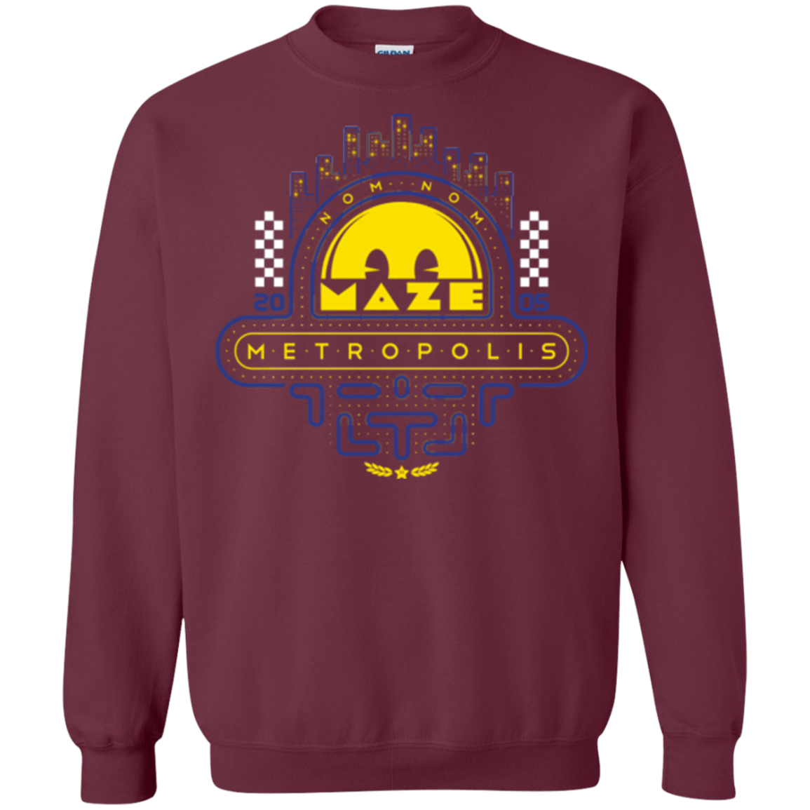 Sweatshirts Maroon / Small Maze Metropolis Crewneck Sweatshirt