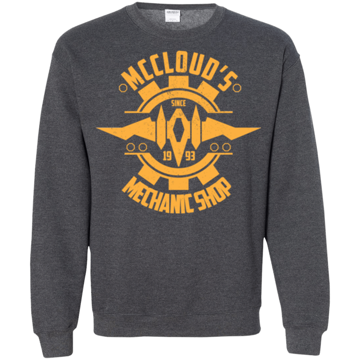 Sweatshirts Dark Heather / Small McCloud Mechanic Shop Crewneck Sweatshirt