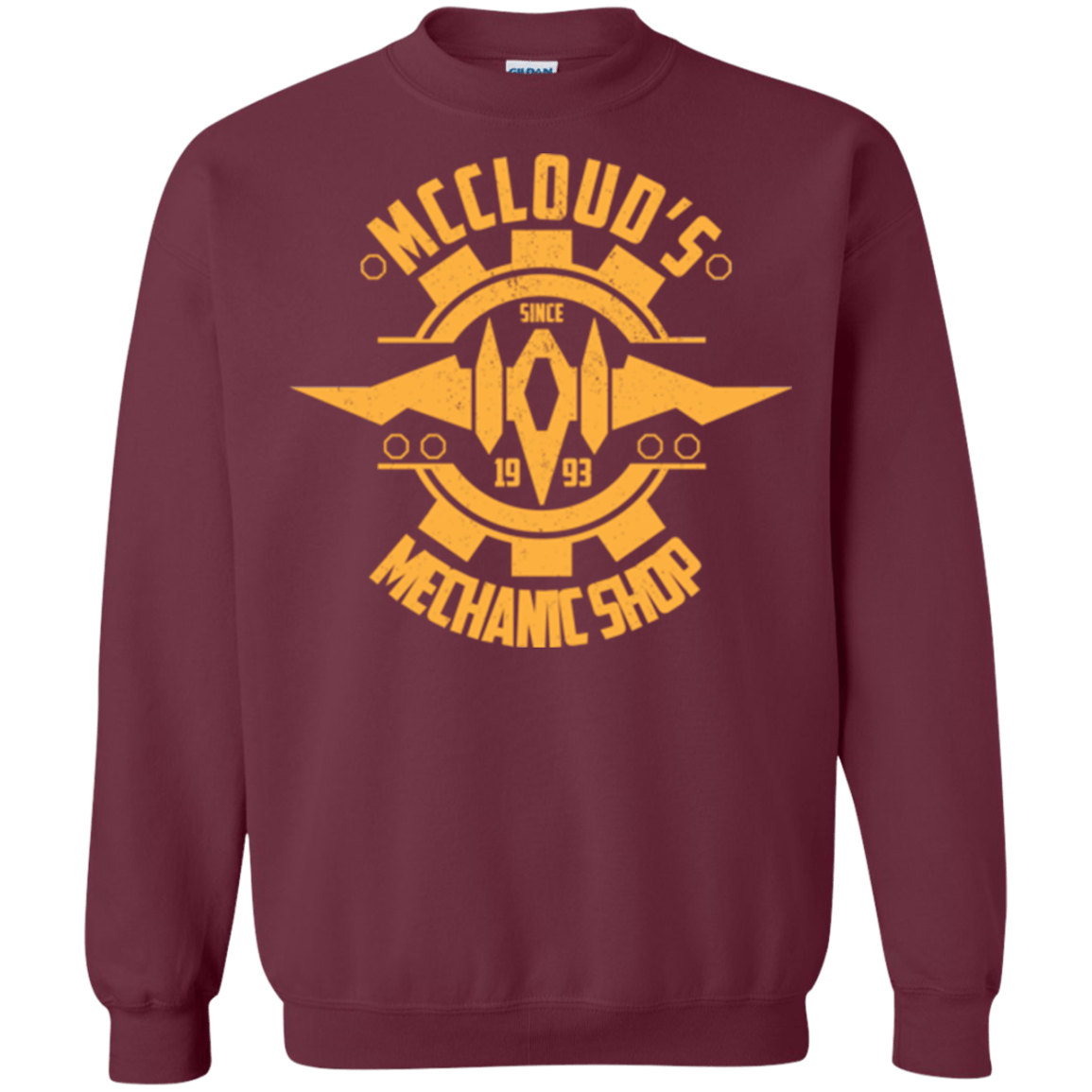 Sweatshirts Maroon / Small McCloud Mechanic Shop Crewneck Sweatshirt