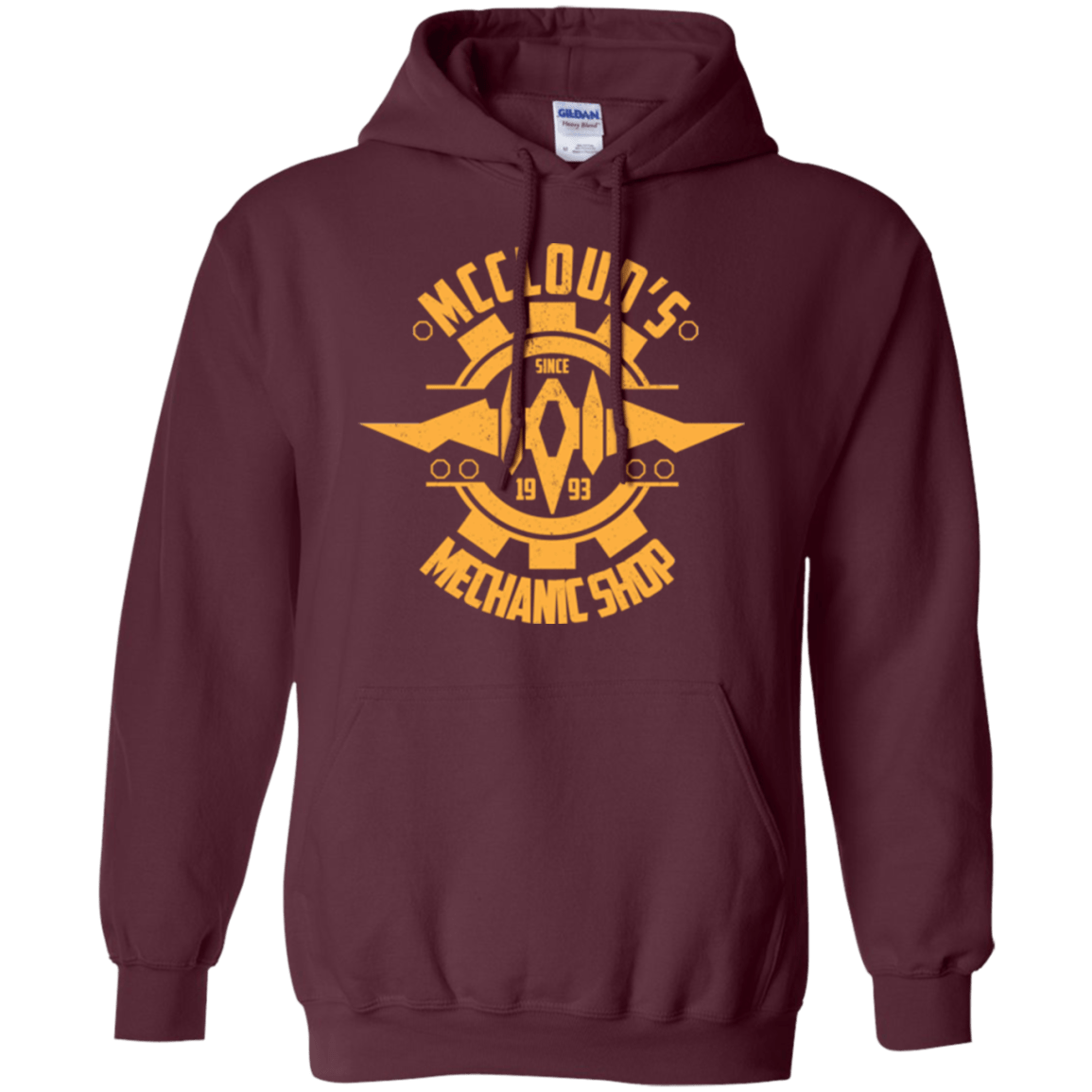 Sweatshirts Maroon / Small McCloud Mechanic Shop Pullover Hoodie