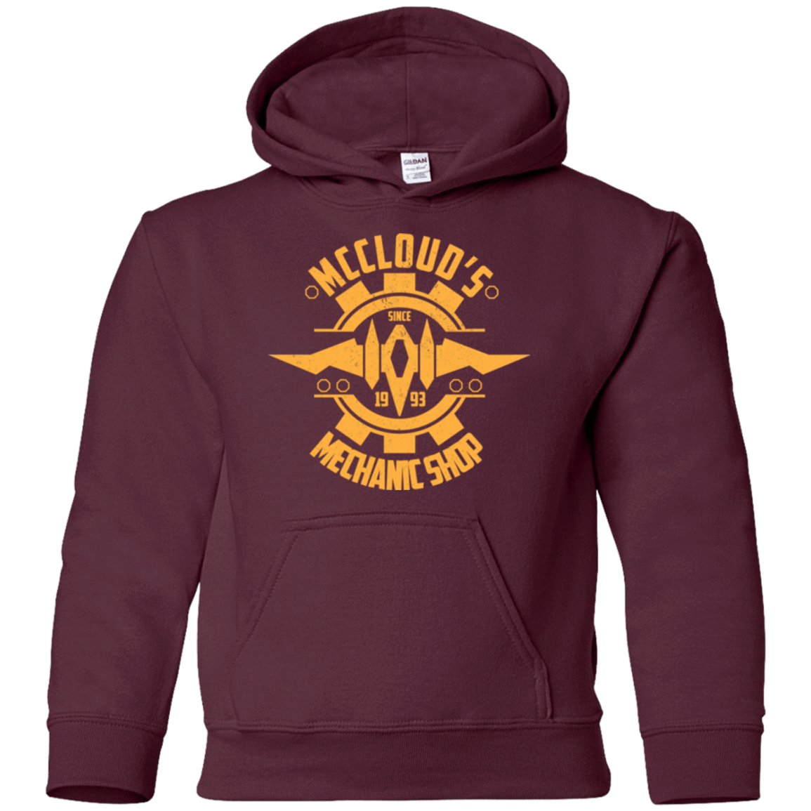 Sweatshirts Maroon / YS McCloud Mechanic Shop Youth Hoodie