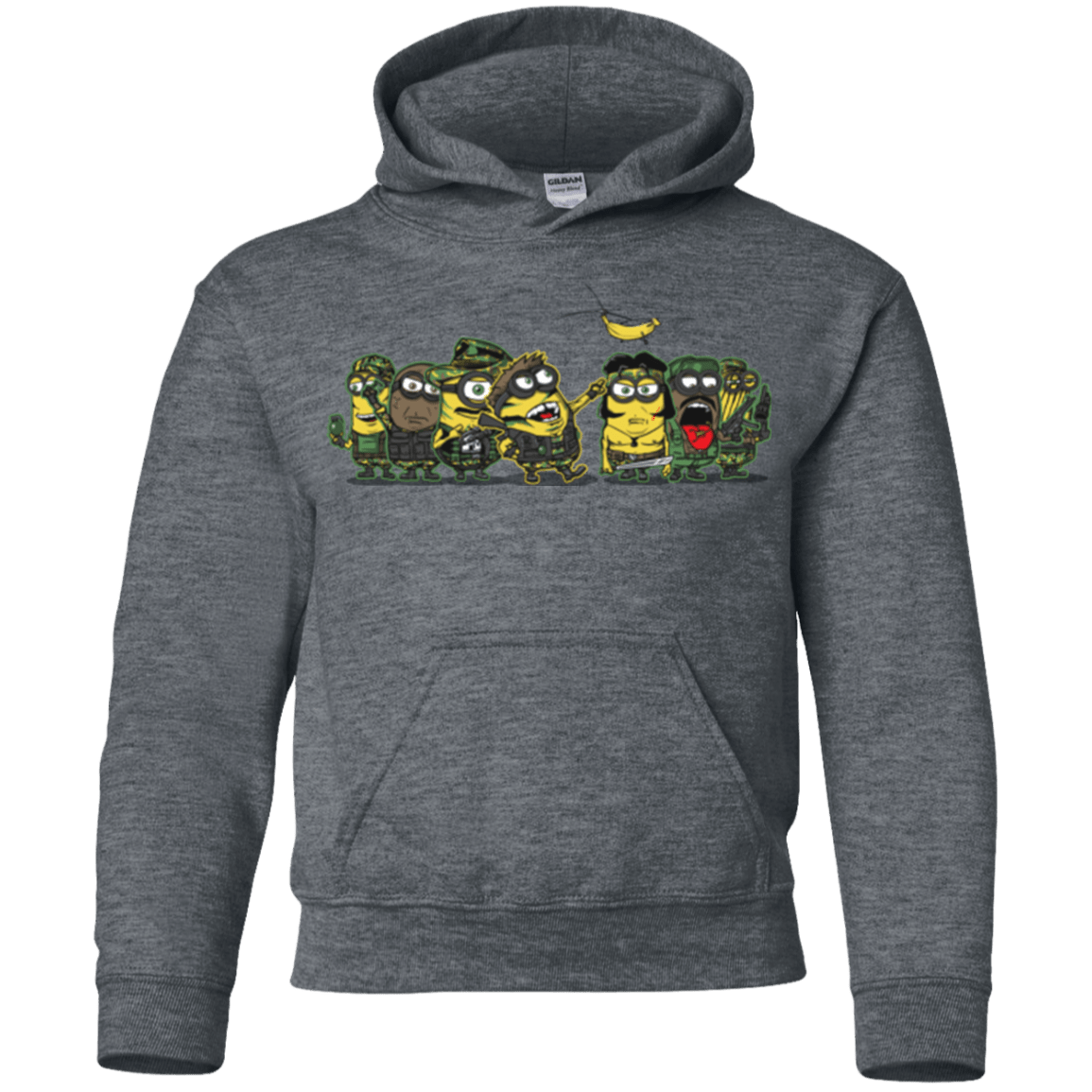 Sweatshirts Dark Heather / YS Meat Grinder Platoon Youth Hoodie