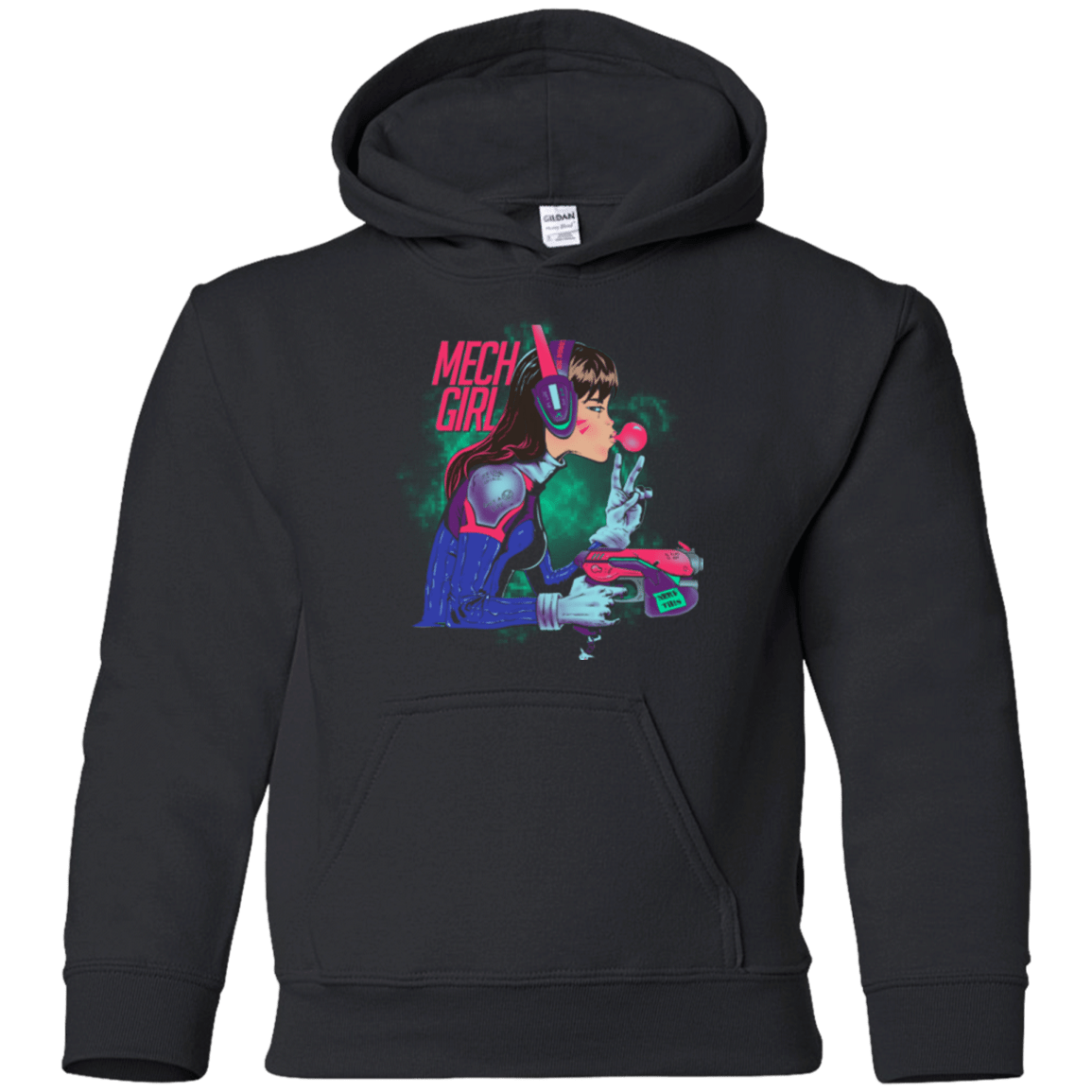 Sweatshirts Black / YS Mech Girl Youth Hoodie