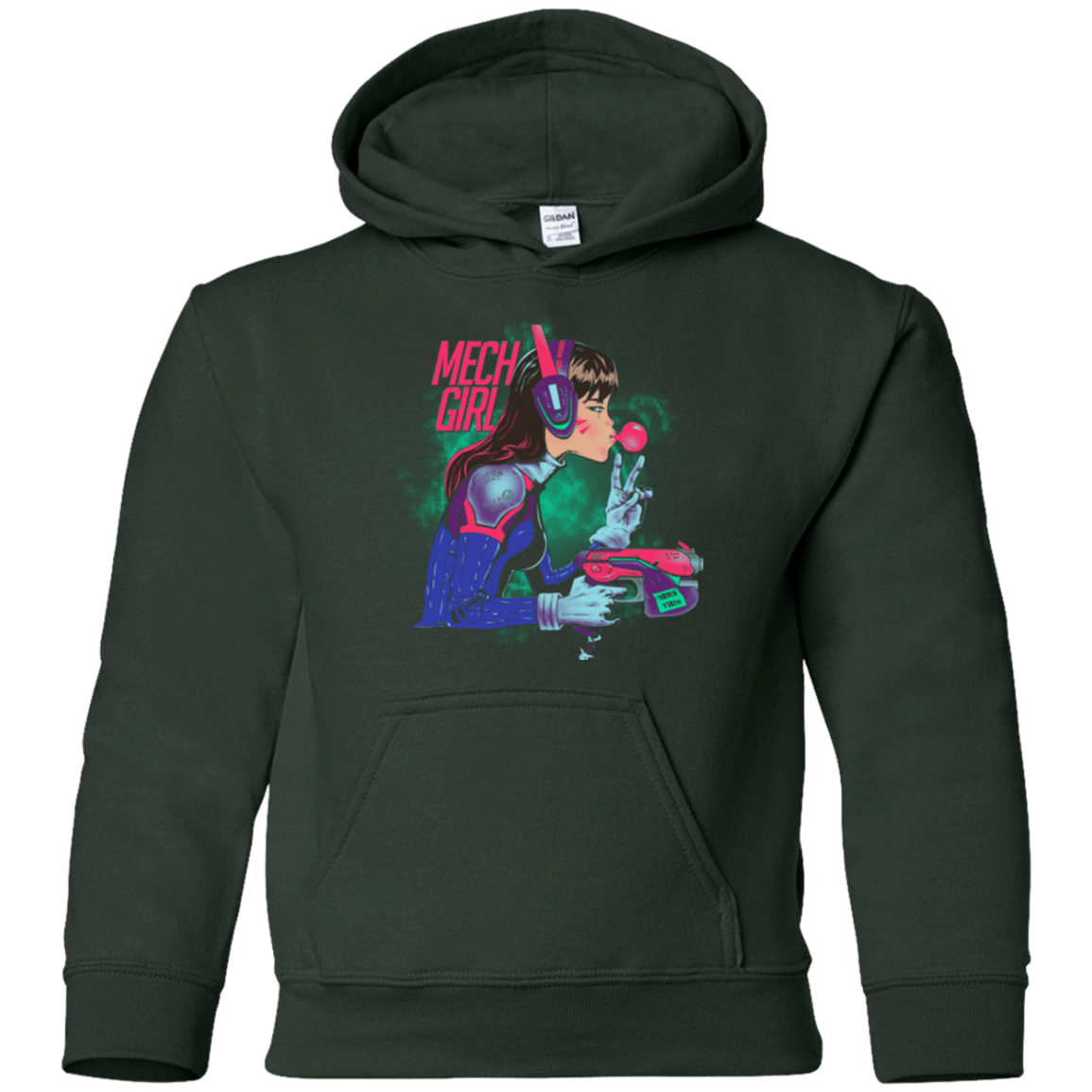 Sweatshirts Forest Green / YS Mech Girl Youth Hoodie