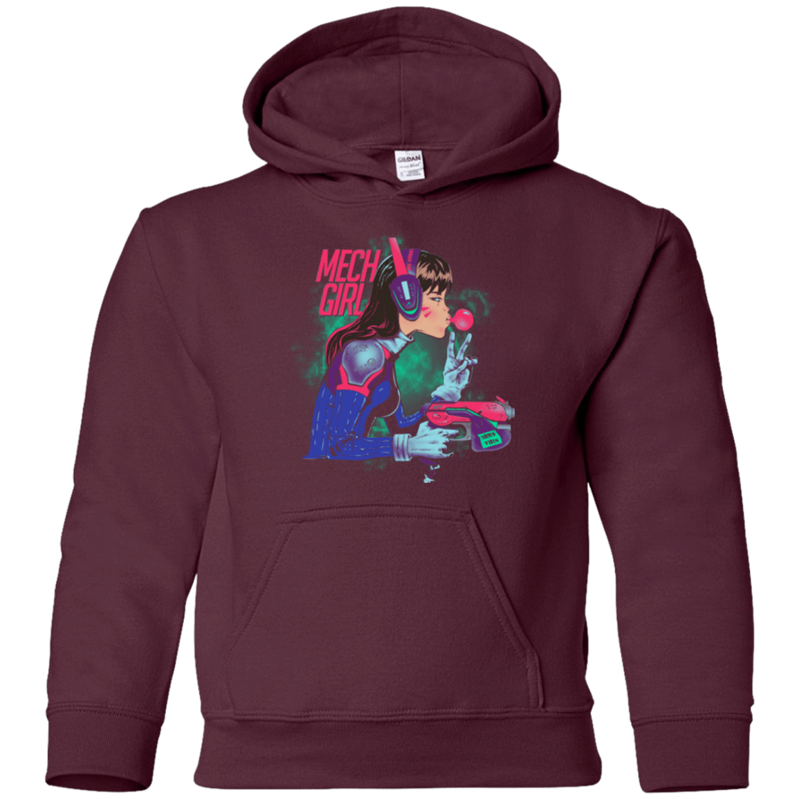 Sweatshirts Maroon / YS Mech Girl Youth Hoodie