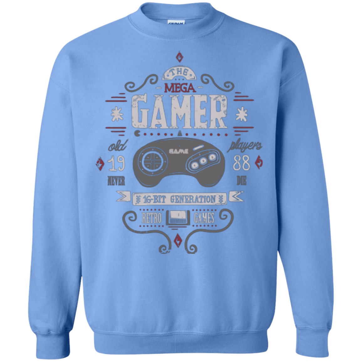 Sweatshirts Carolina Blue / Small Mega Gamer Crewneck Sweatshirt