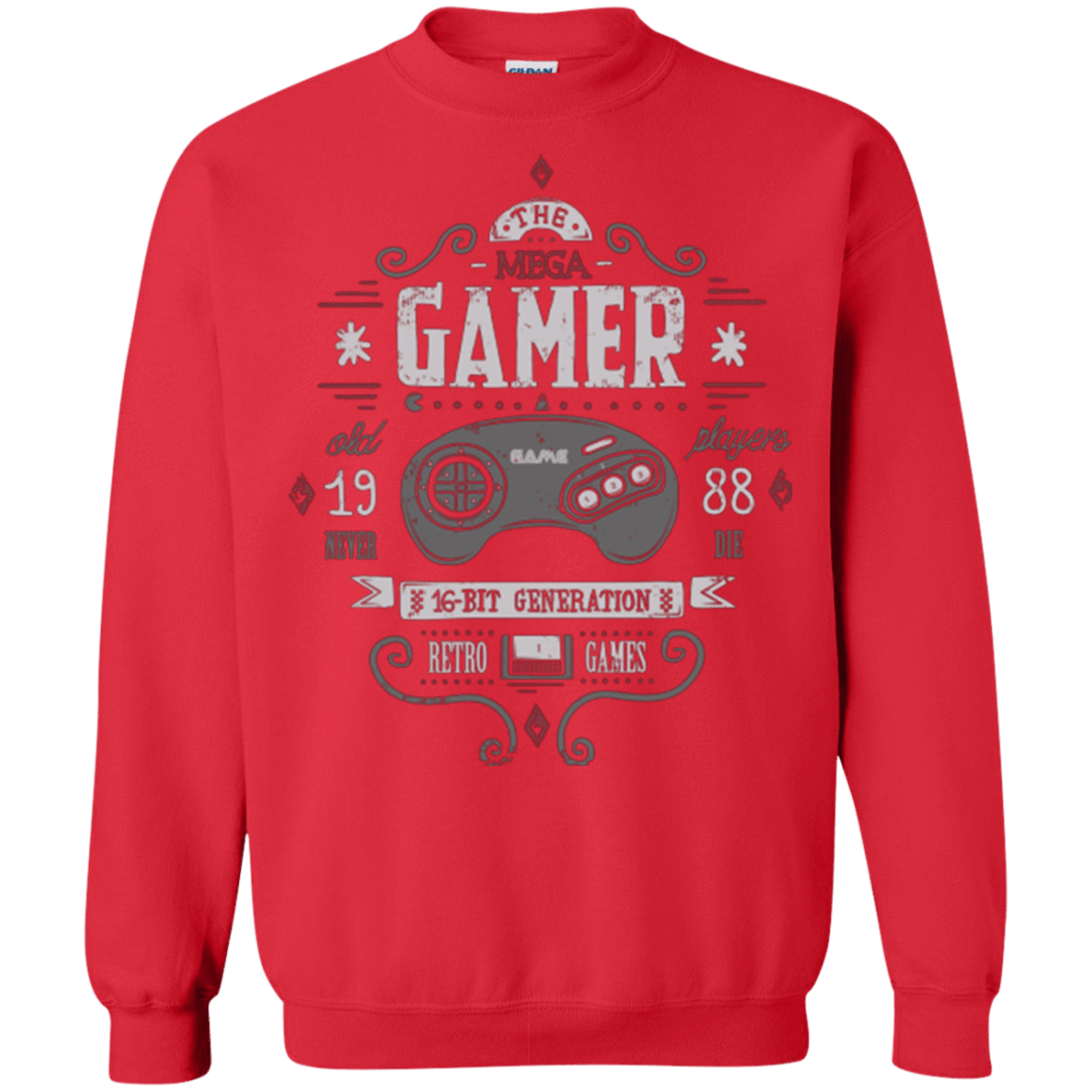 Sweatshirts Red / Small Mega Gamer Crewneck Sweatshirt