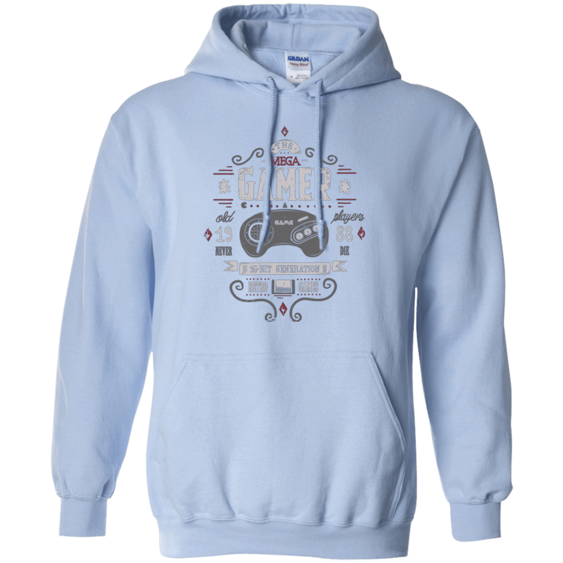 Sweatshirts Light Blue / Small Mega Gamer Pullover Hoodie