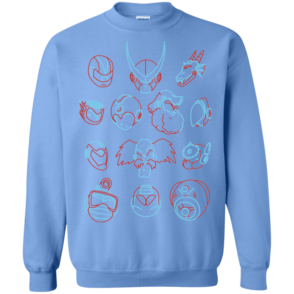 Sweatshirts Carolina Blue / S MEGA HEADS 2 Crewneck Sweatshirt