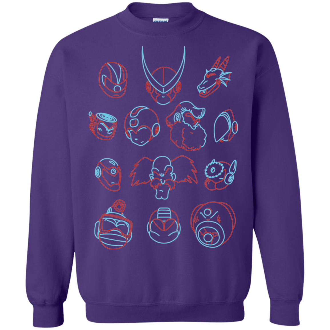 Sweatshirts Purple / S MEGA HEADS 2 Crewneck Sweatshirt