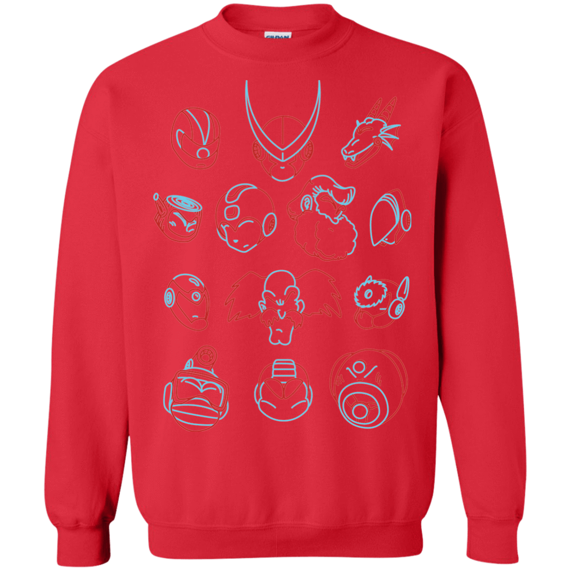 Sweatshirts Red / S MEGA HEADS 2 Crewneck Sweatshirt