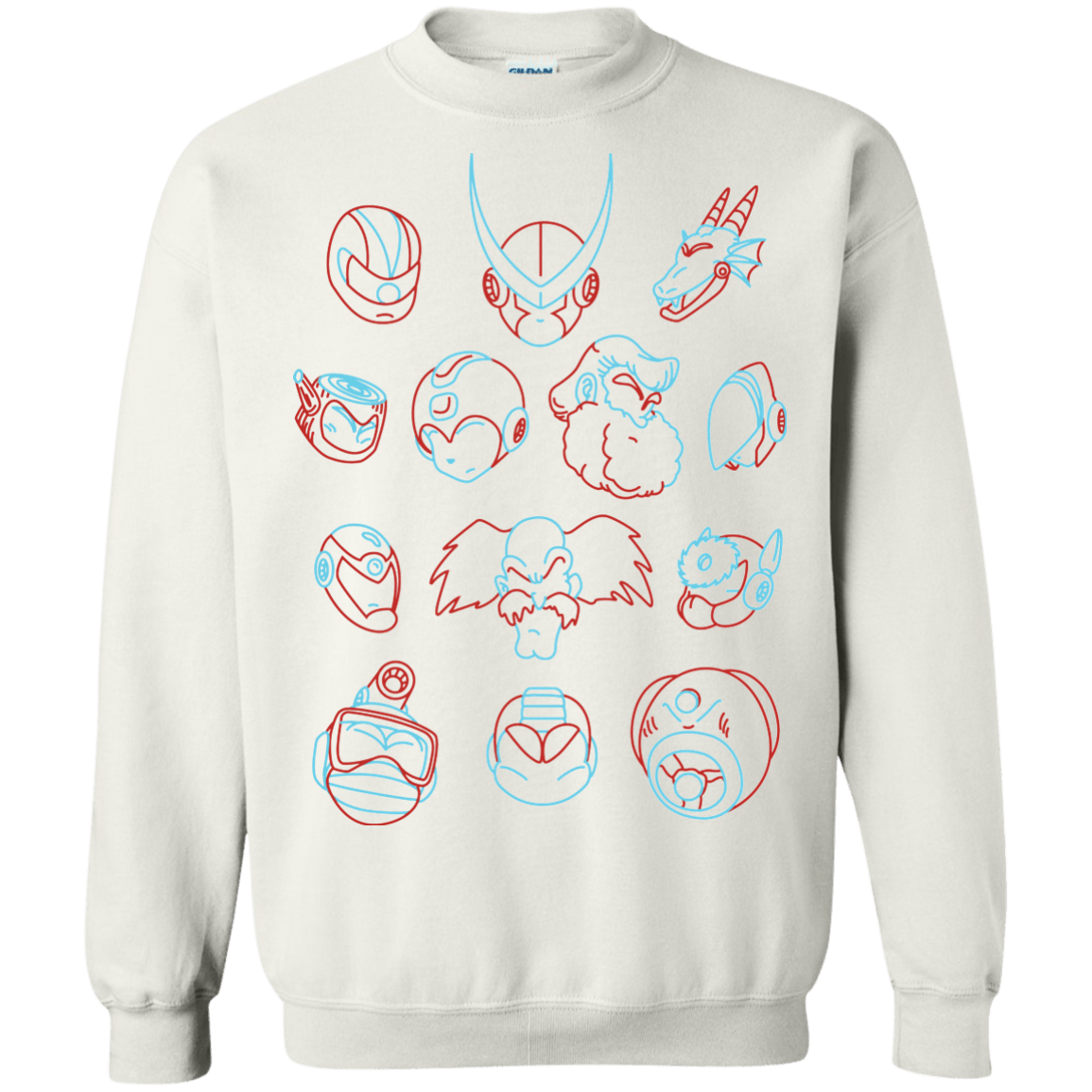Sweatshirts White / S MEGA HEADS 2 Crewneck Sweatshirt
