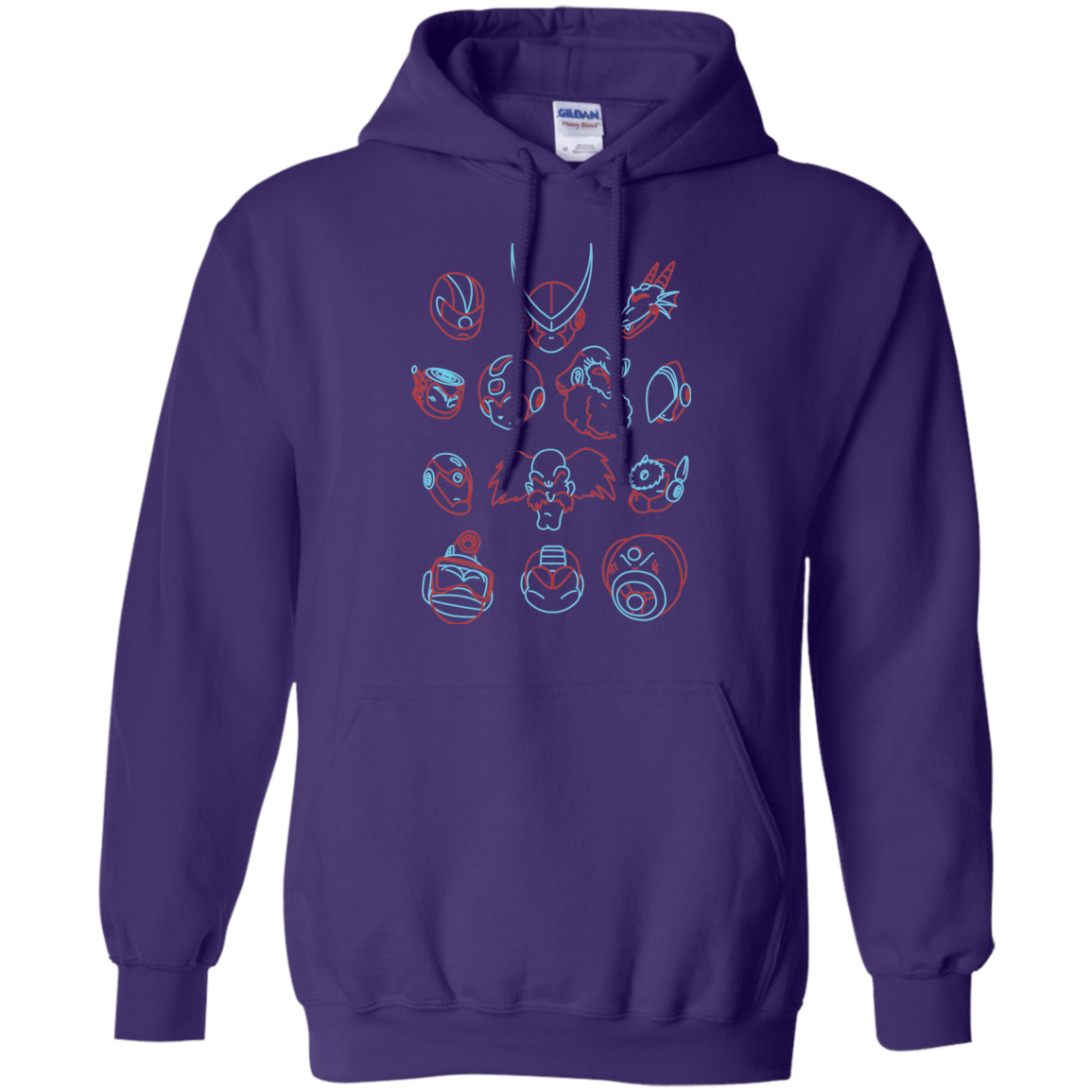 Sweatshirts Purple / S MEGA HEADS 2 Pullover Hoodie
