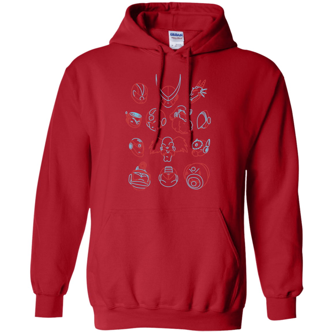 Sweatshirts Red / S MEGA HEADS 2 Pullover Hoodie
