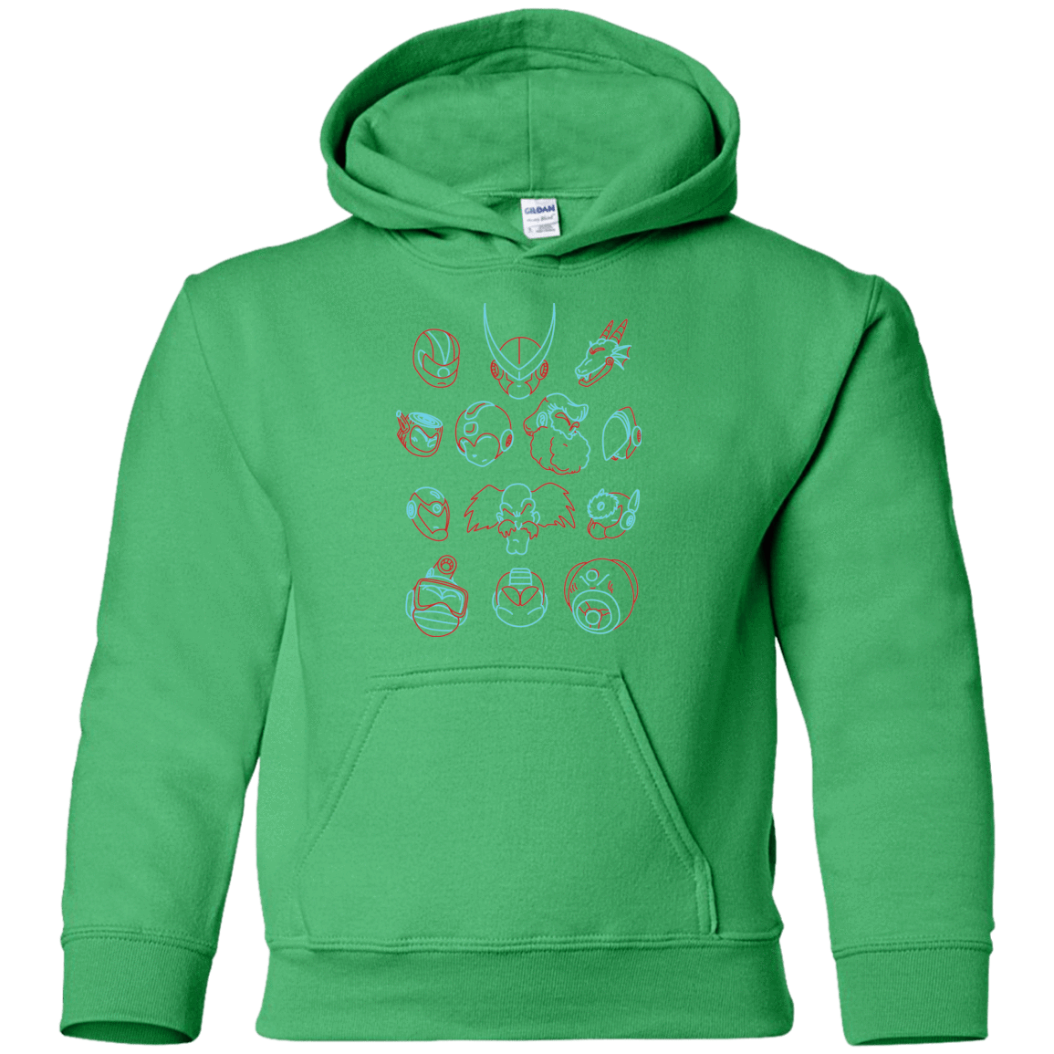Sweatshirts Irish Green / YS MEGA HEADS 2 Youth Hoodie