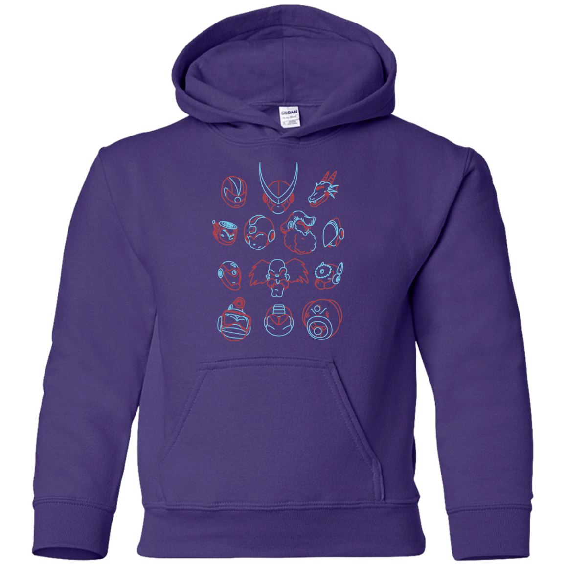 Sweatshirts Purple / YS MEGA HEADS 2 Youth Hoodie