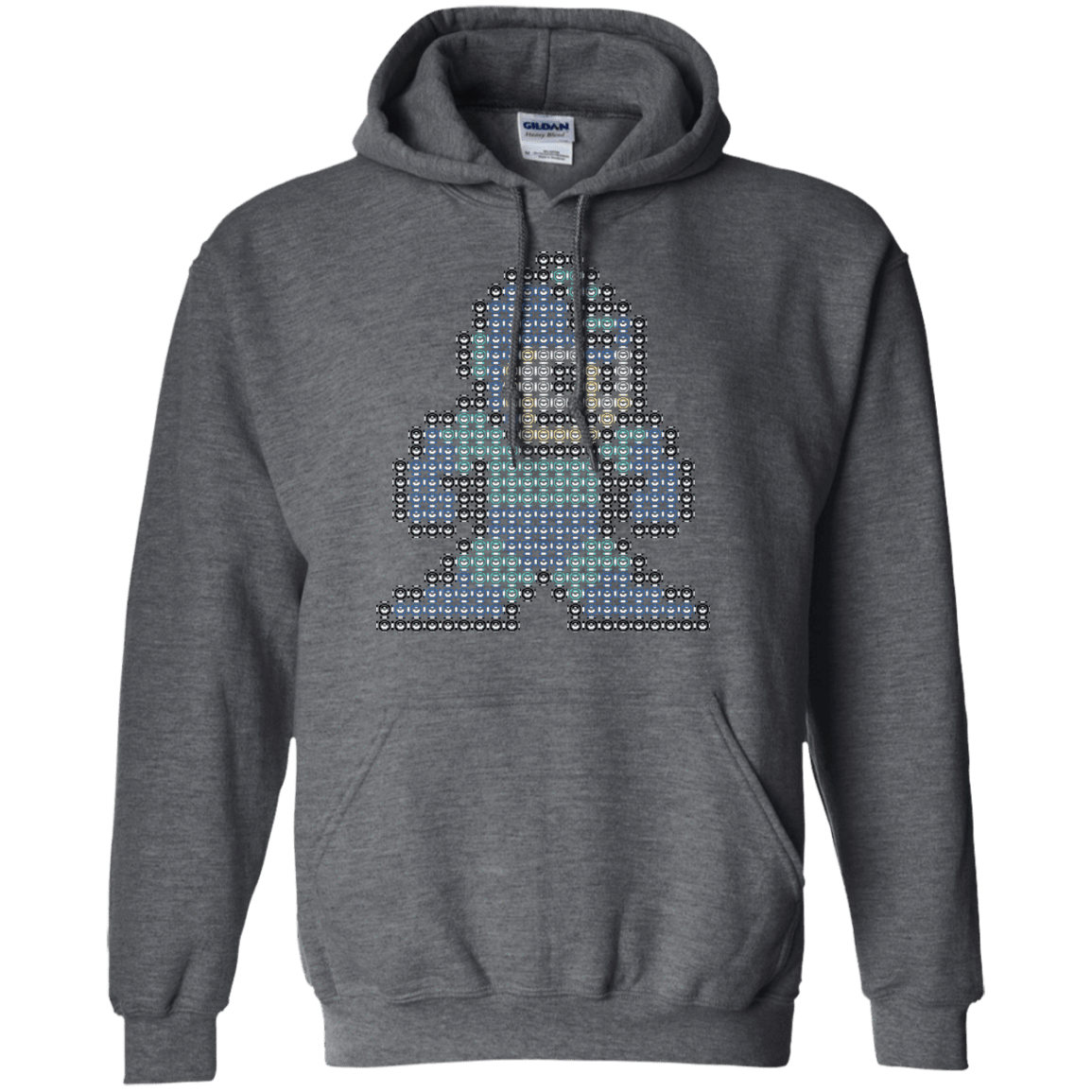 Sweatshirts Dark Heather / S Mega Pixel Pullover Hoodie