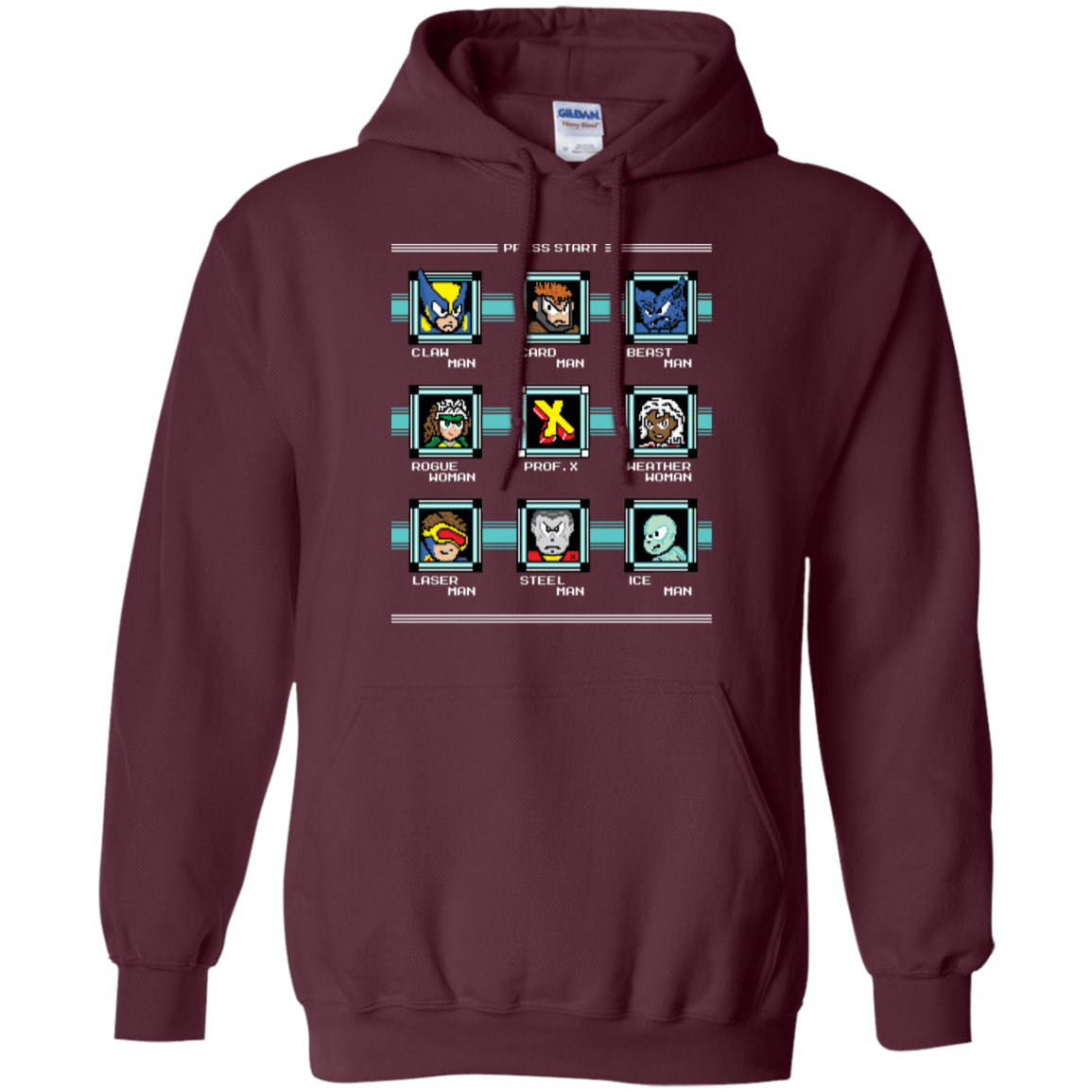 Sweatshirts Maroon / S Mega X-Man Pullover Hoodie