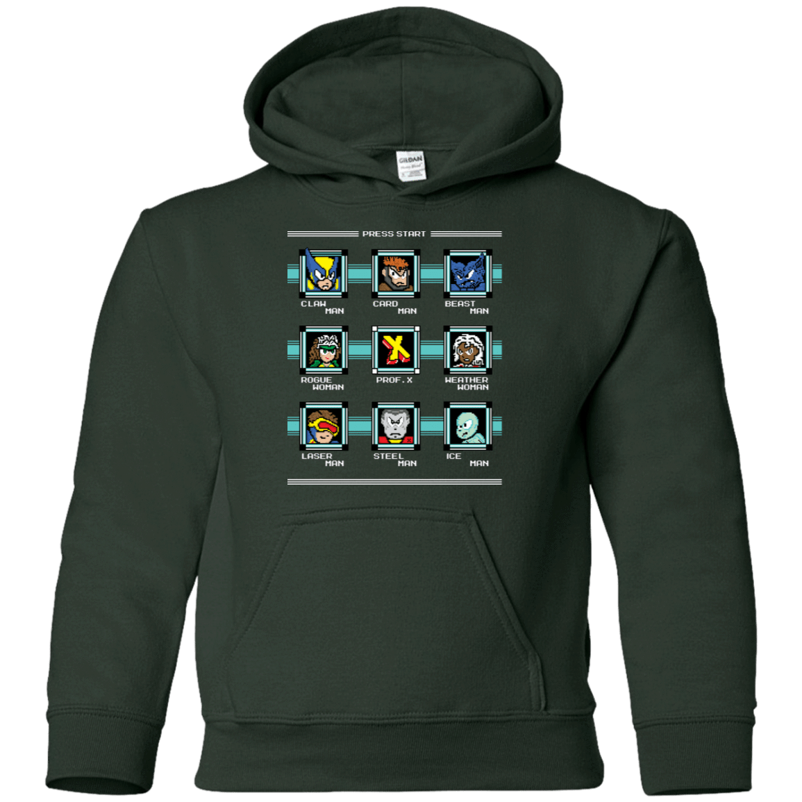 Sweatshirts Forest Green / YS Mega X-Man Youth Hoodie