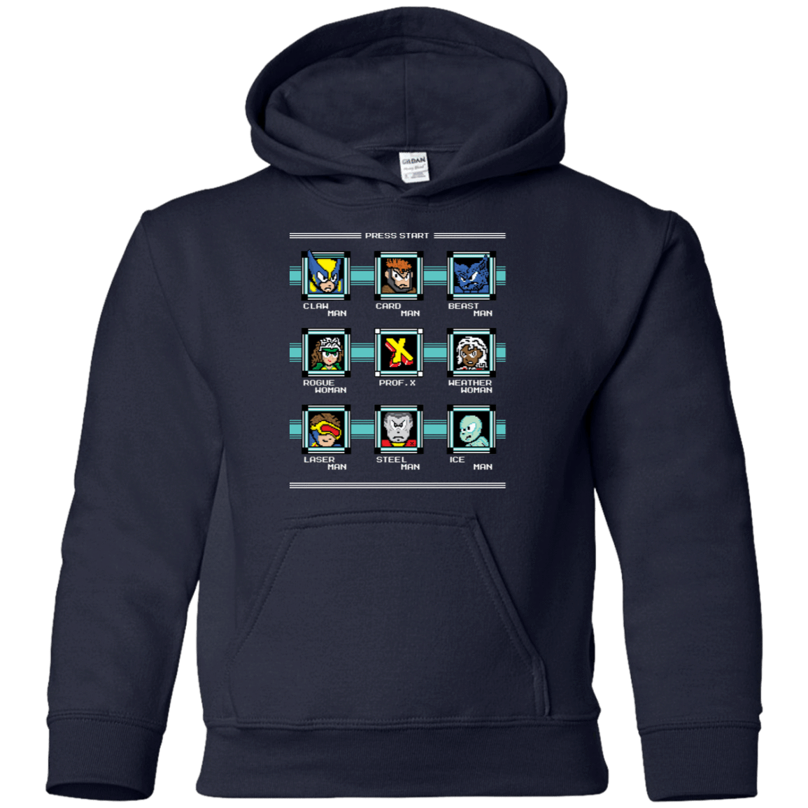 Sweatshirts Navy / YS Mega X-Man Youth Hoodie