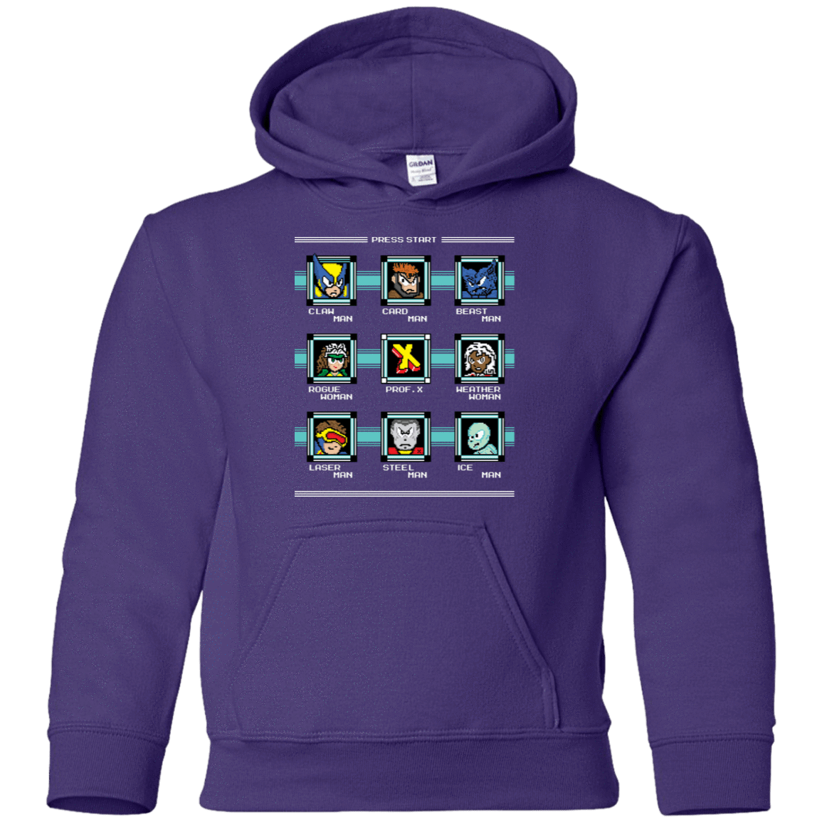 Sweatshirts Purple / YS Mega X-Man Youth Hoodie