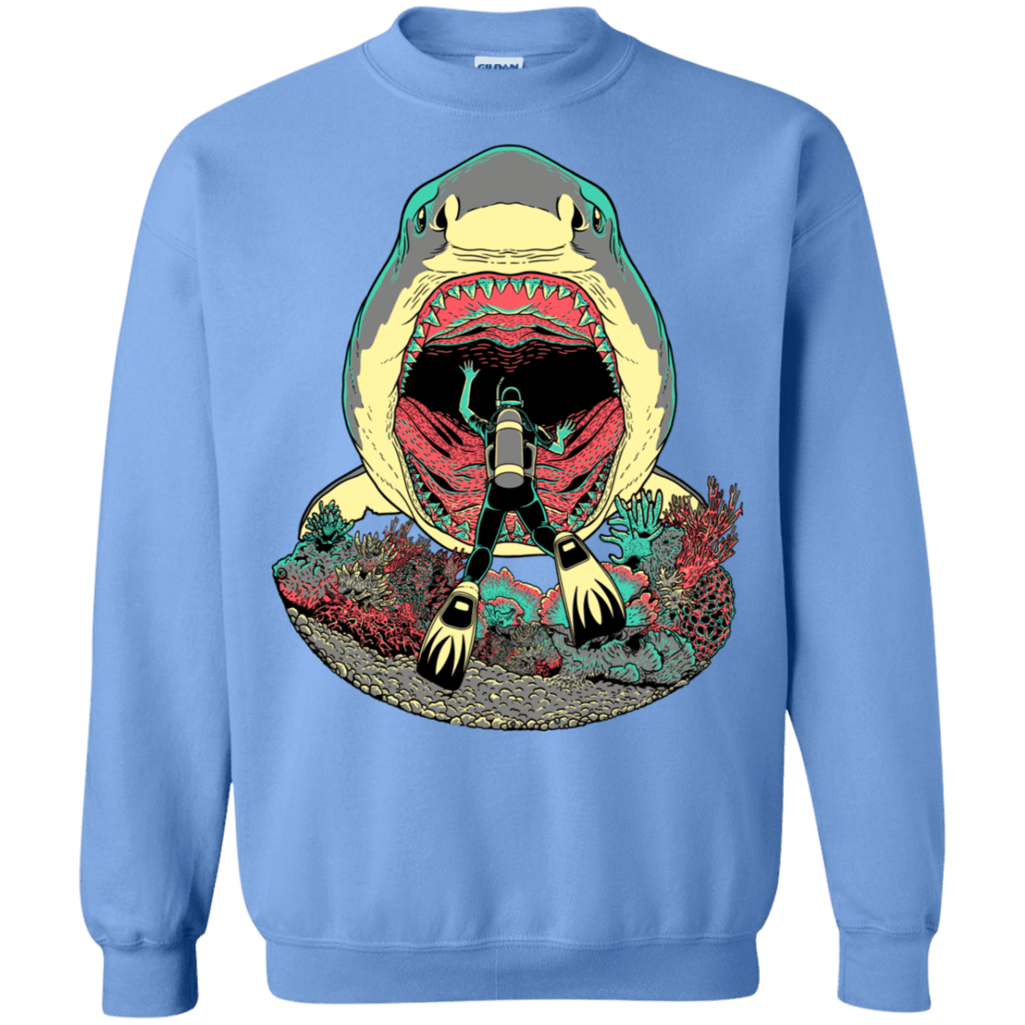 Sweatshirts Carolina Blue / S Megalodoom Crewneck Sweatshirt