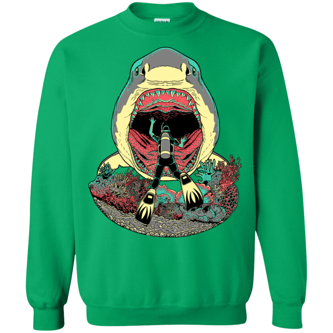 Sweatshirts Irish Green / S Megalodoom Crewneck Sweatshirt