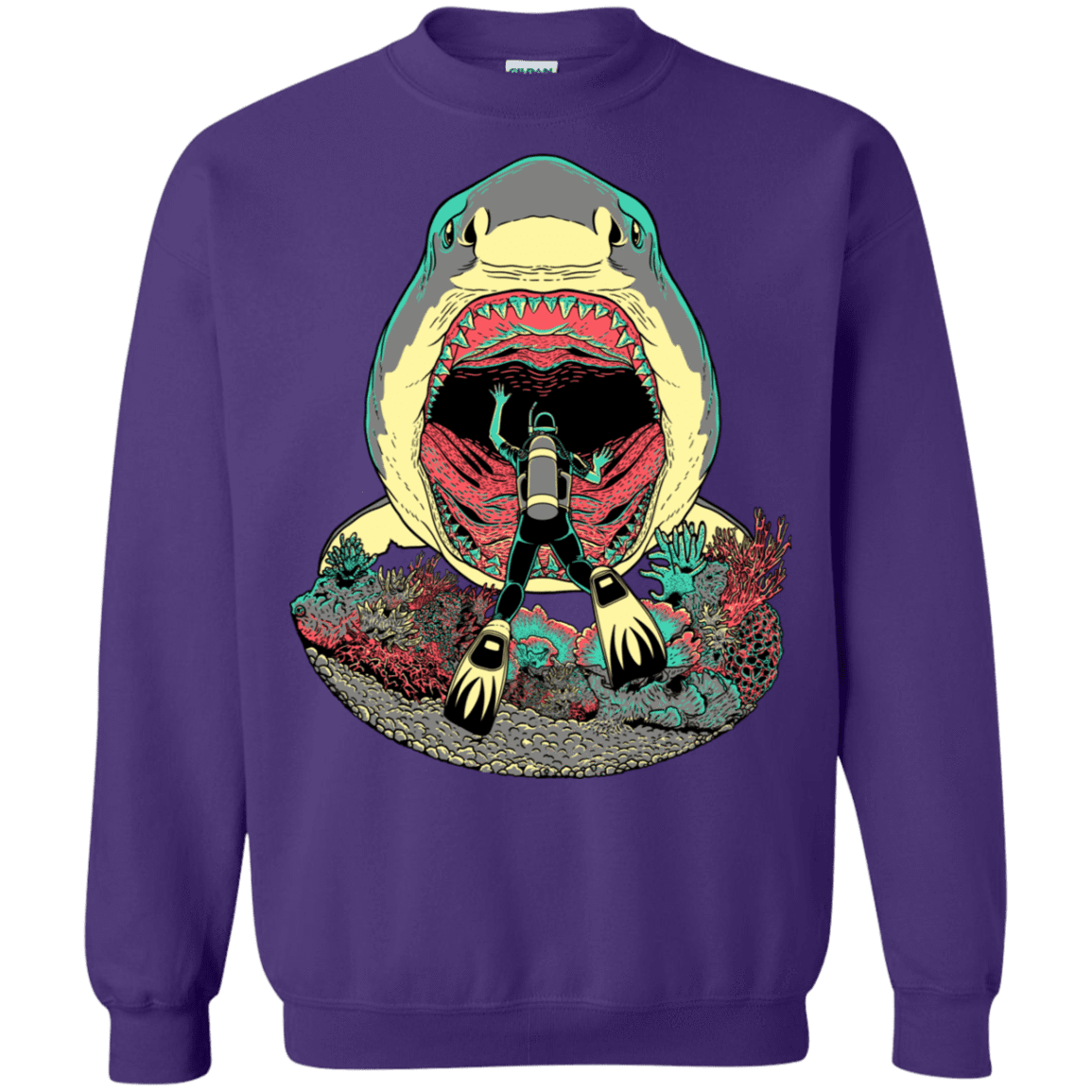 Sweatshirts Purple / S Megalodoom Crewneck Sweatshirt