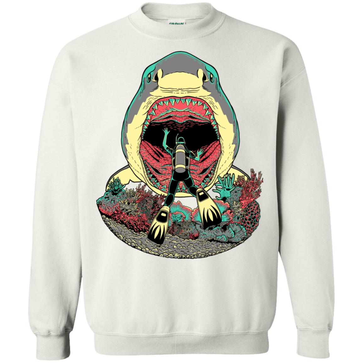 Sweatshirts White / S Megalodoom Crewneck Sweatshirt