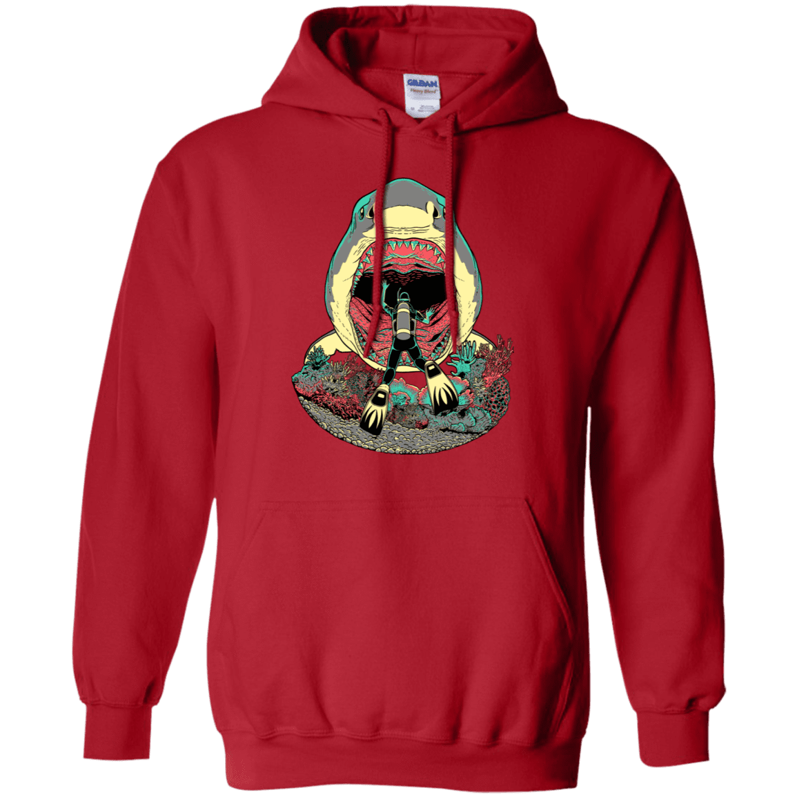 Sweatshirts Red / S Megalodoom Pullover Hoodie