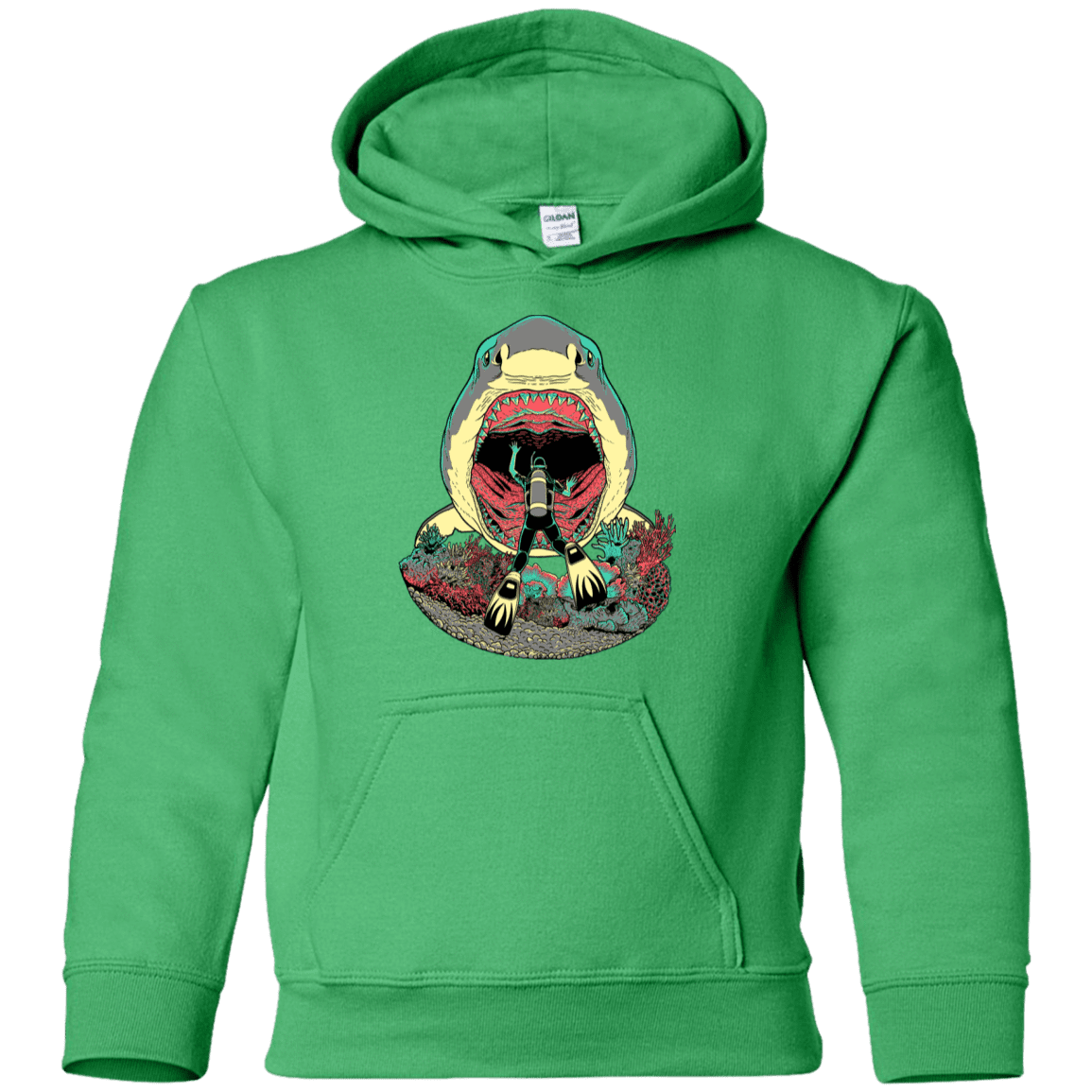 Sweatshirts Irish Green / YS Megalodoom Youth Hoodie
