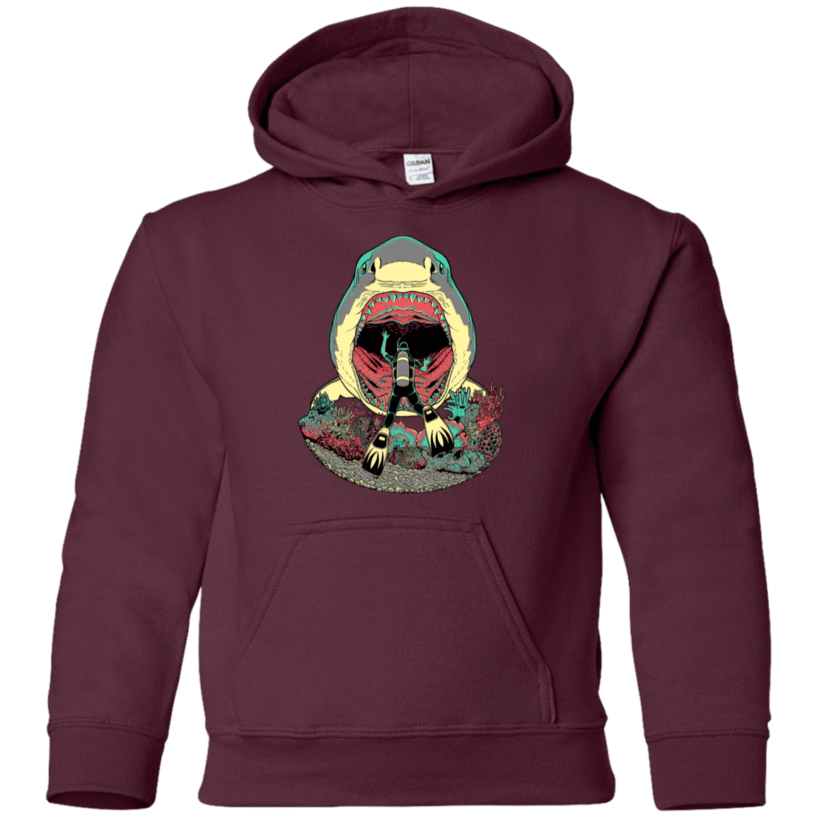 Sweatshirts Maroon / YS Megalodoom Youth Hoodie