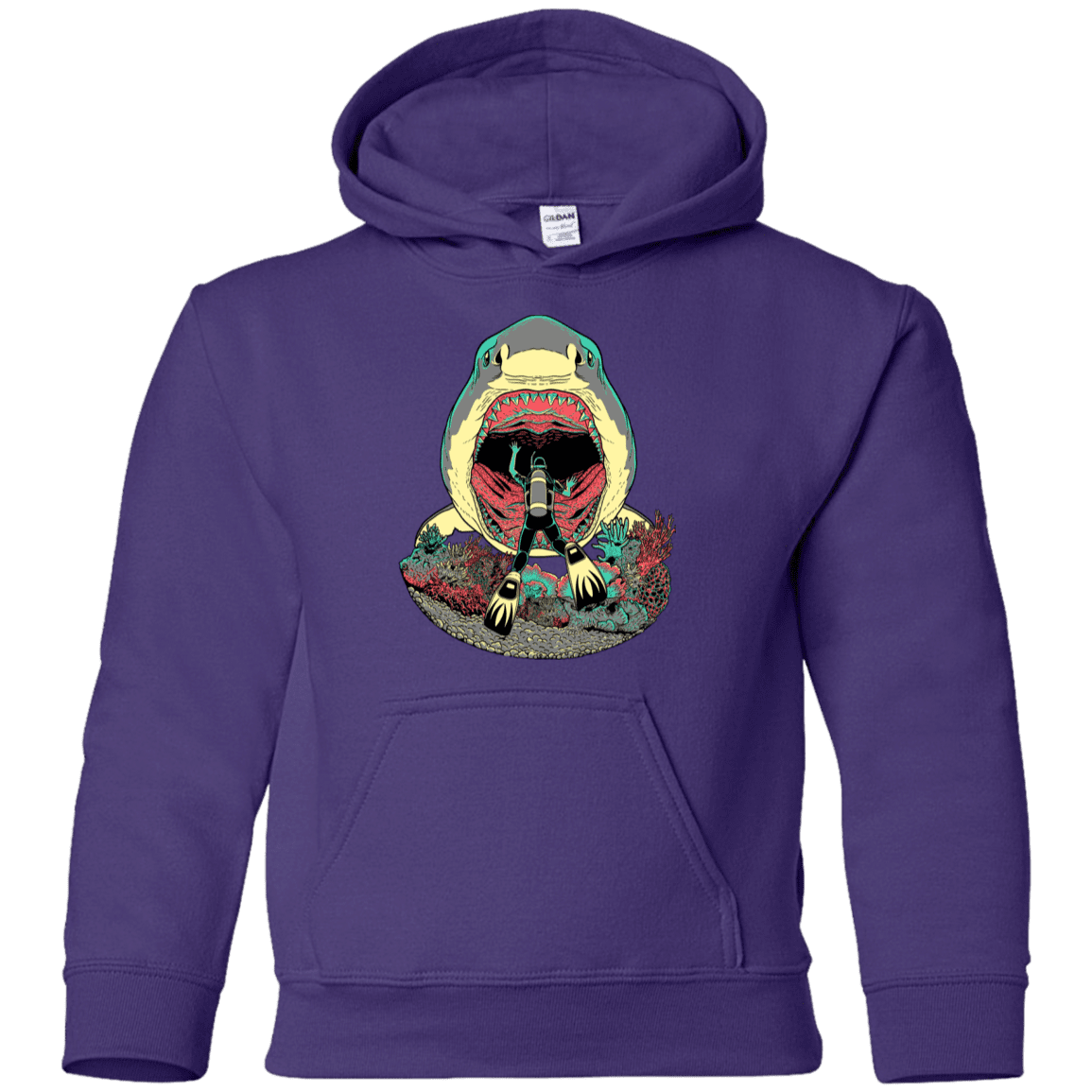 Sweatshirts Purple / YS Megalodoom Youth Hoodie