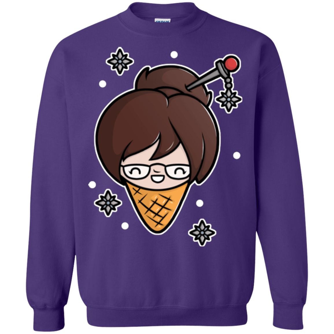 Sweatshirts Purple / Small Mei Cone Crewneck Sweatshirt