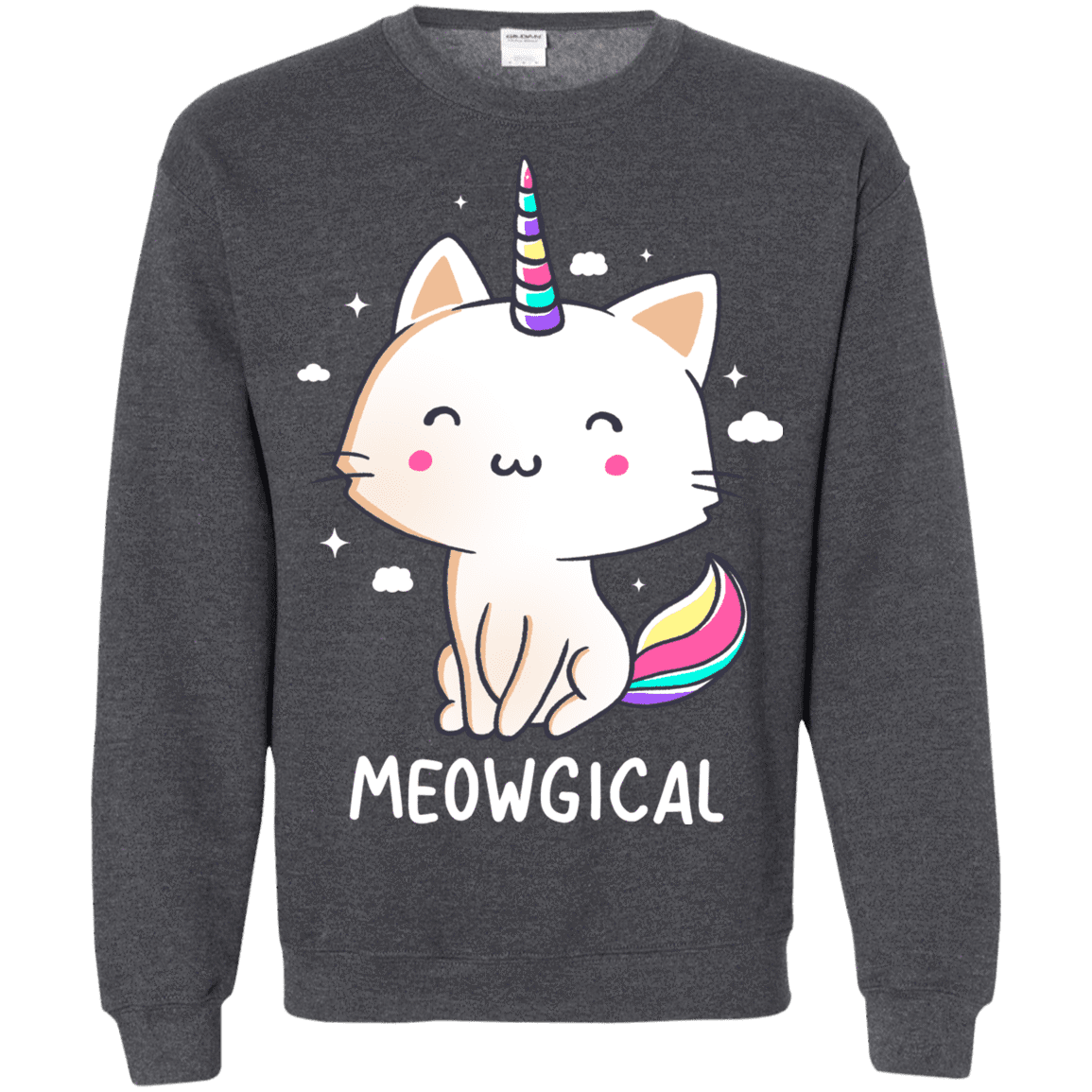 Sweatshirts Dark Heather / S Meowgical Crewneck Sweatshirt