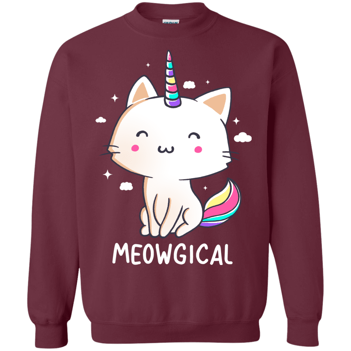 Sweatshirts Maroon / S Meowgical Crewneck Sweatshirt