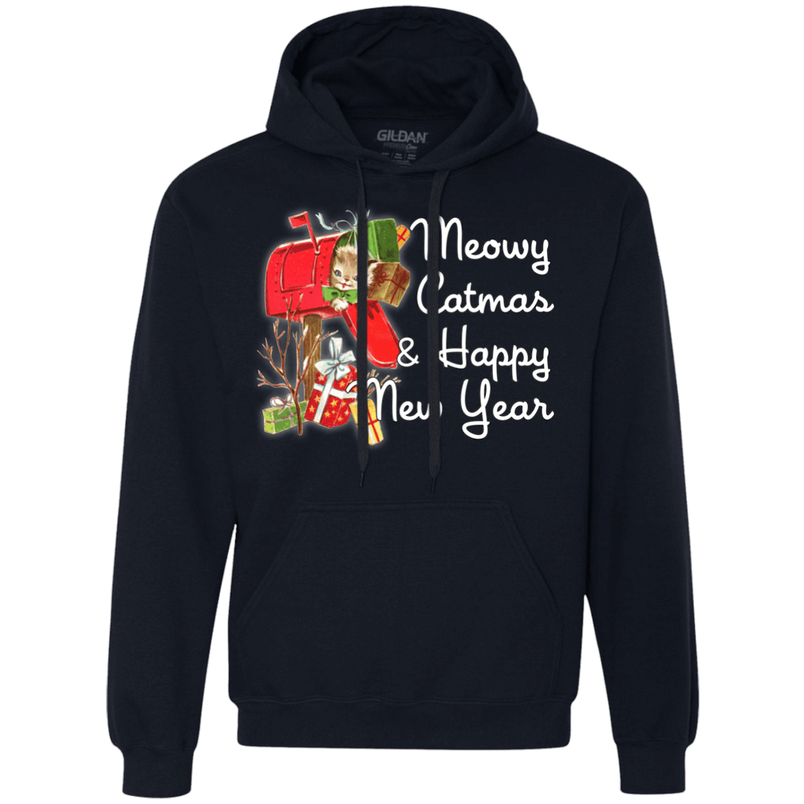 Sweatshirts Navy / Small Meowy Catmas Premium Fleece Hoodie