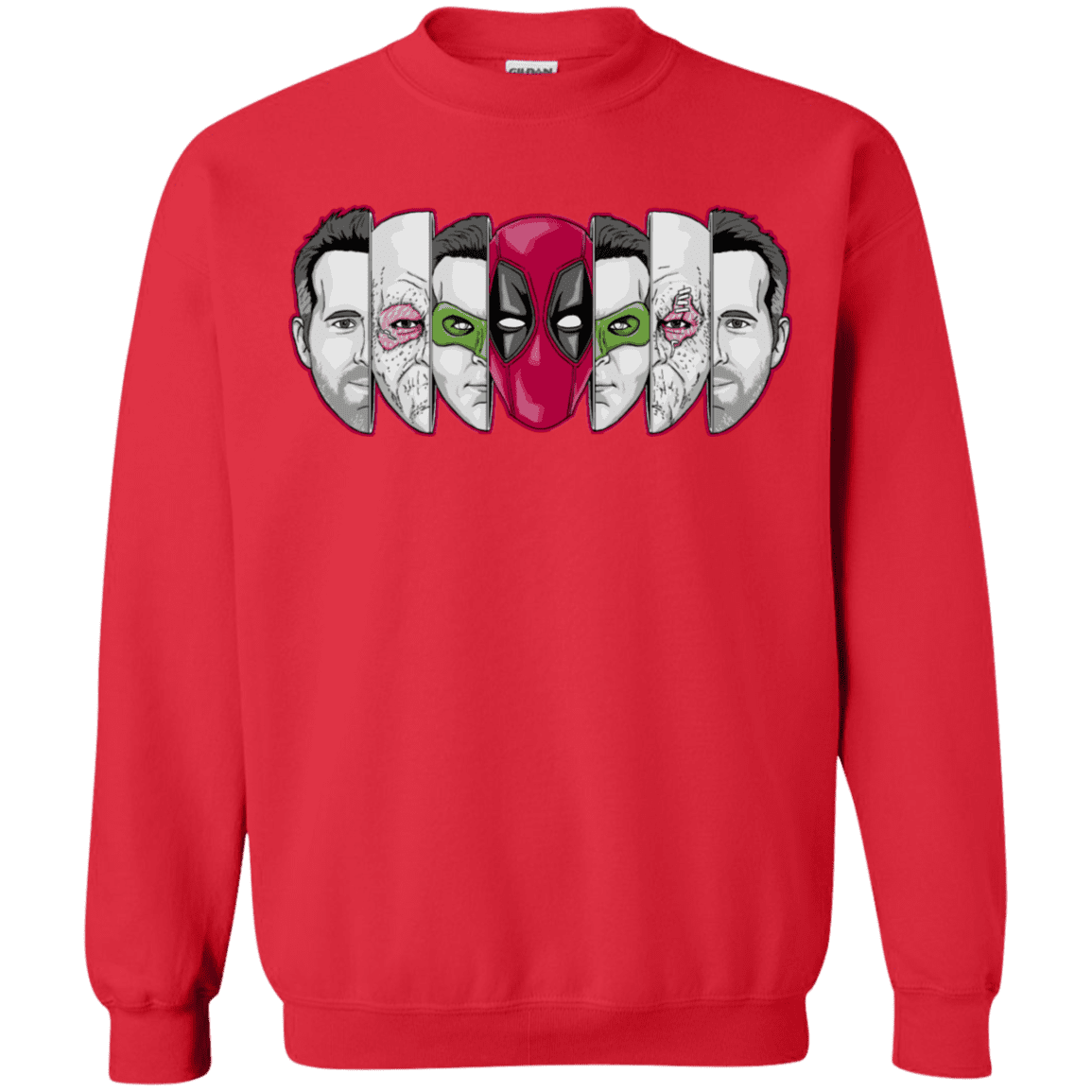 Sweatshirts Red / S Mercenary Faces Crewneck Sweatshirt
