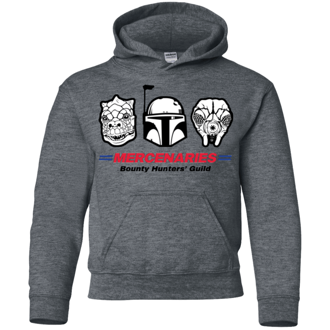 Sweatshirts Dark Heather / YS Mercs Youth Hoodie