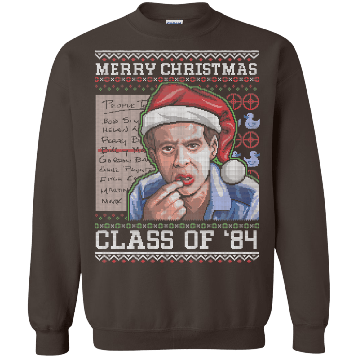 Sweatshirts Dark Chocolate / S Merry Christmas Billy Madison Crewneck Sweatshirt