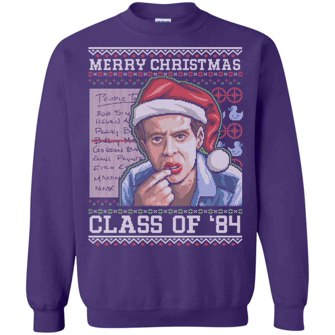 Sweatshirts Purple / S Merry Christmas Billy Madison Crewneck Sweatshirt