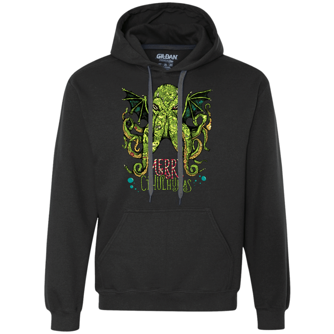 Sweatshirts Black / Small Merry Cthulhumas Premium Fleece Hoodie