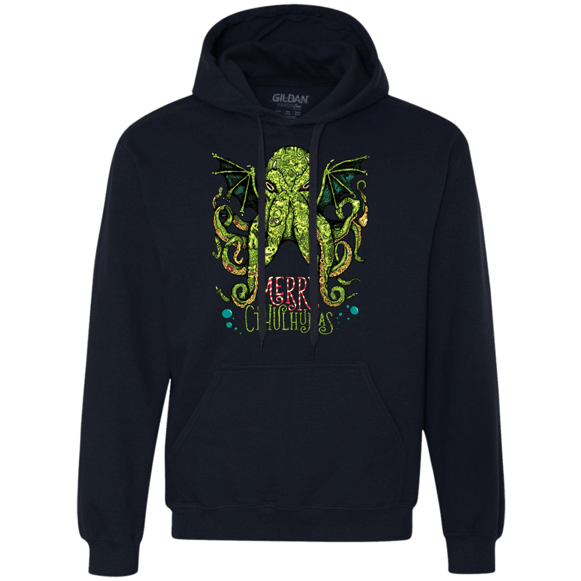 Sweatshirts Navy / Small Merry Cthulhumas Premium Fleece Hoodie