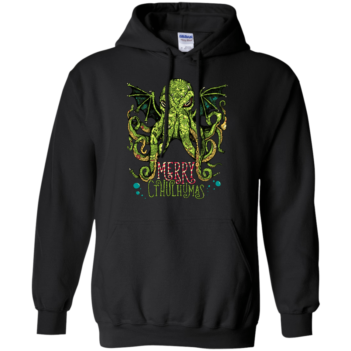 Sweatshirts Black / Small Merry Cthulhumas Pullover Hoodie