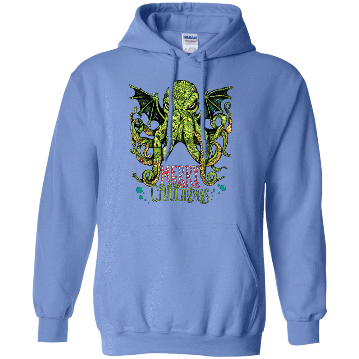 Sweatshirts Carolina Blue / Small Merry Cthulhumas Pullover Hoodie