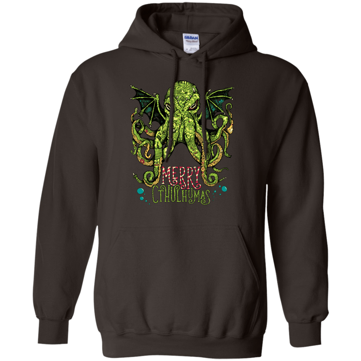 Sweatshirts Dark Chocolate / Small Merry Cthulhumas Pullover Hoodie