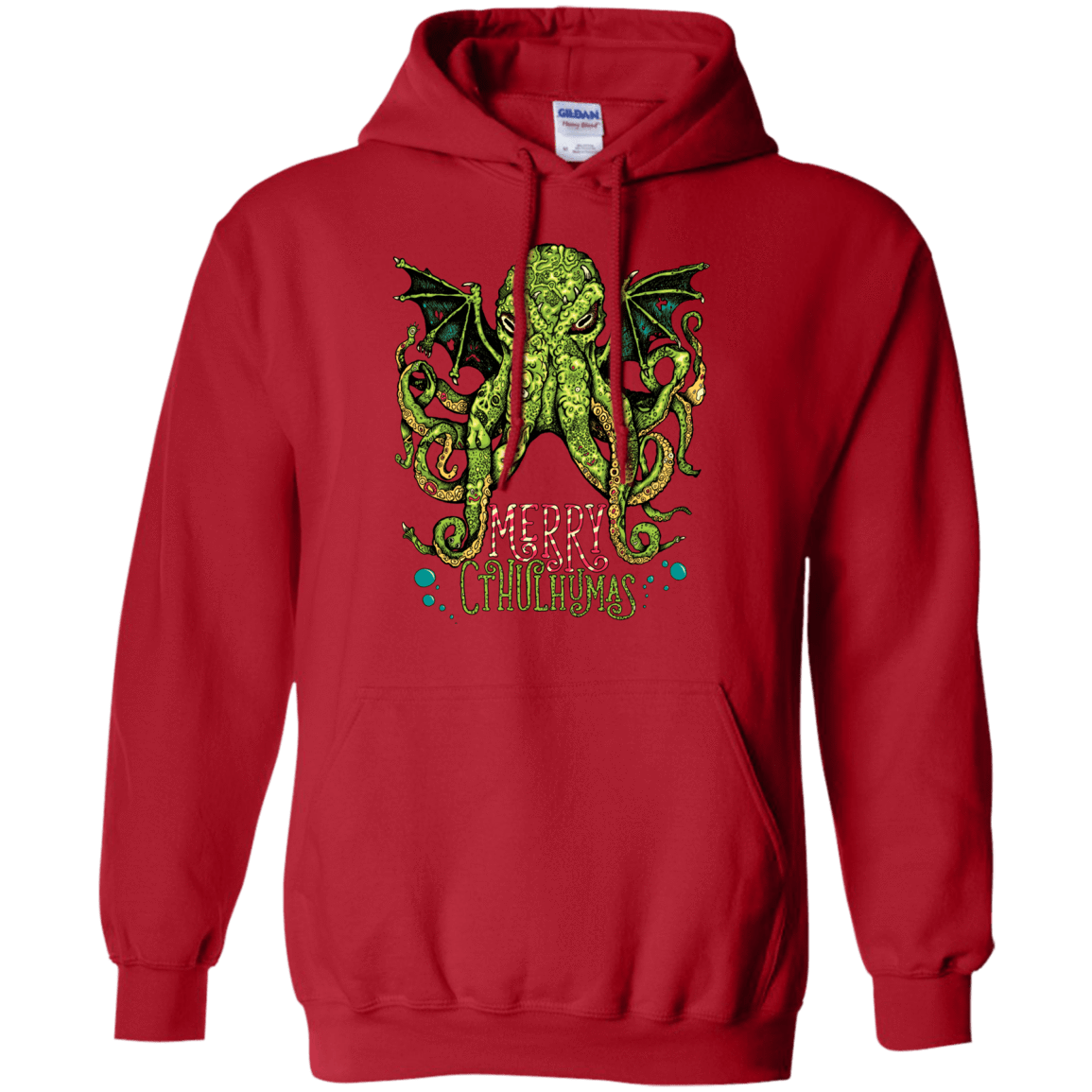 Sweatshirts Red / Small Merry Cthulhumas Pullover Hoodie