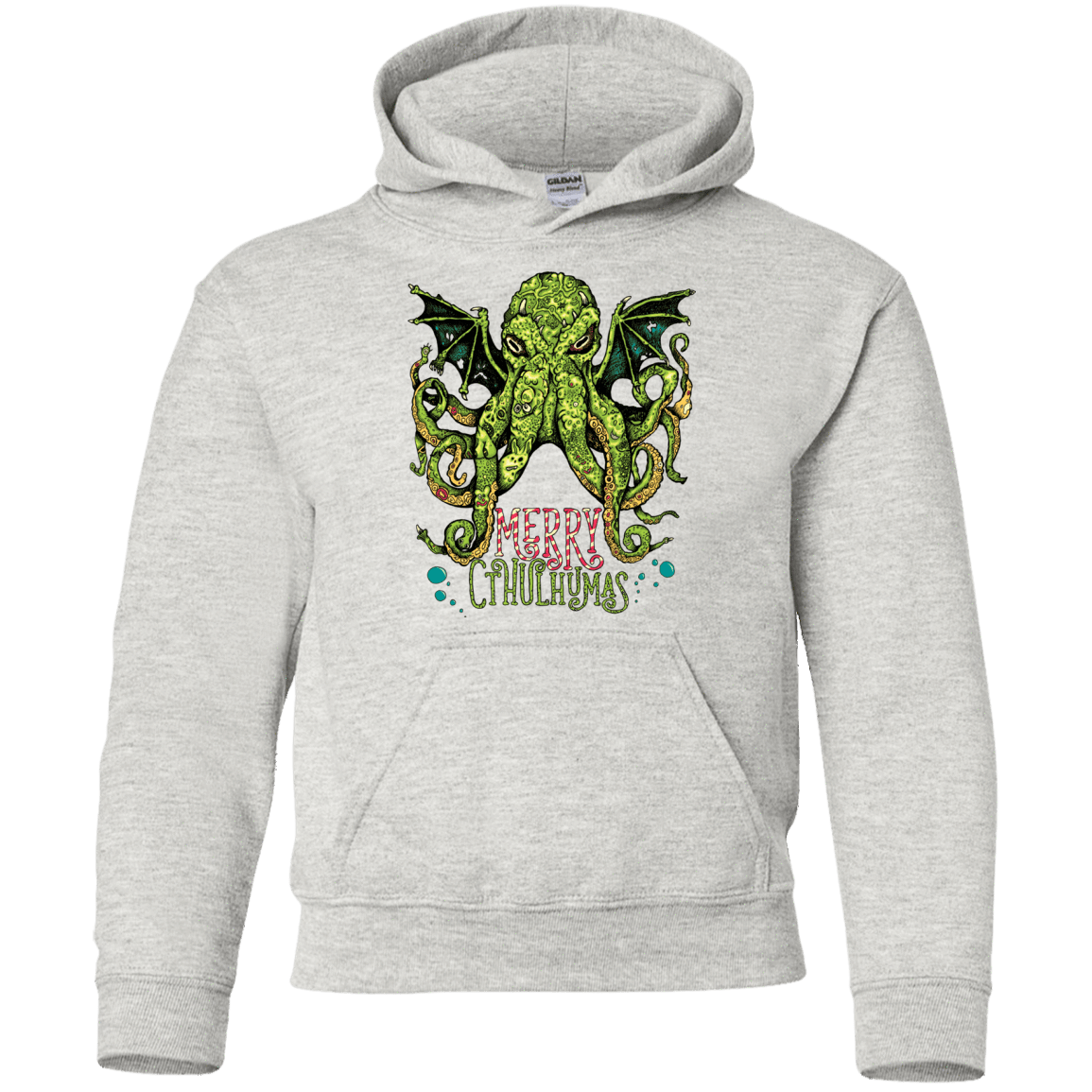 Sweatshirts Ash / YS Merry Cthulhumas Youth Hoodie