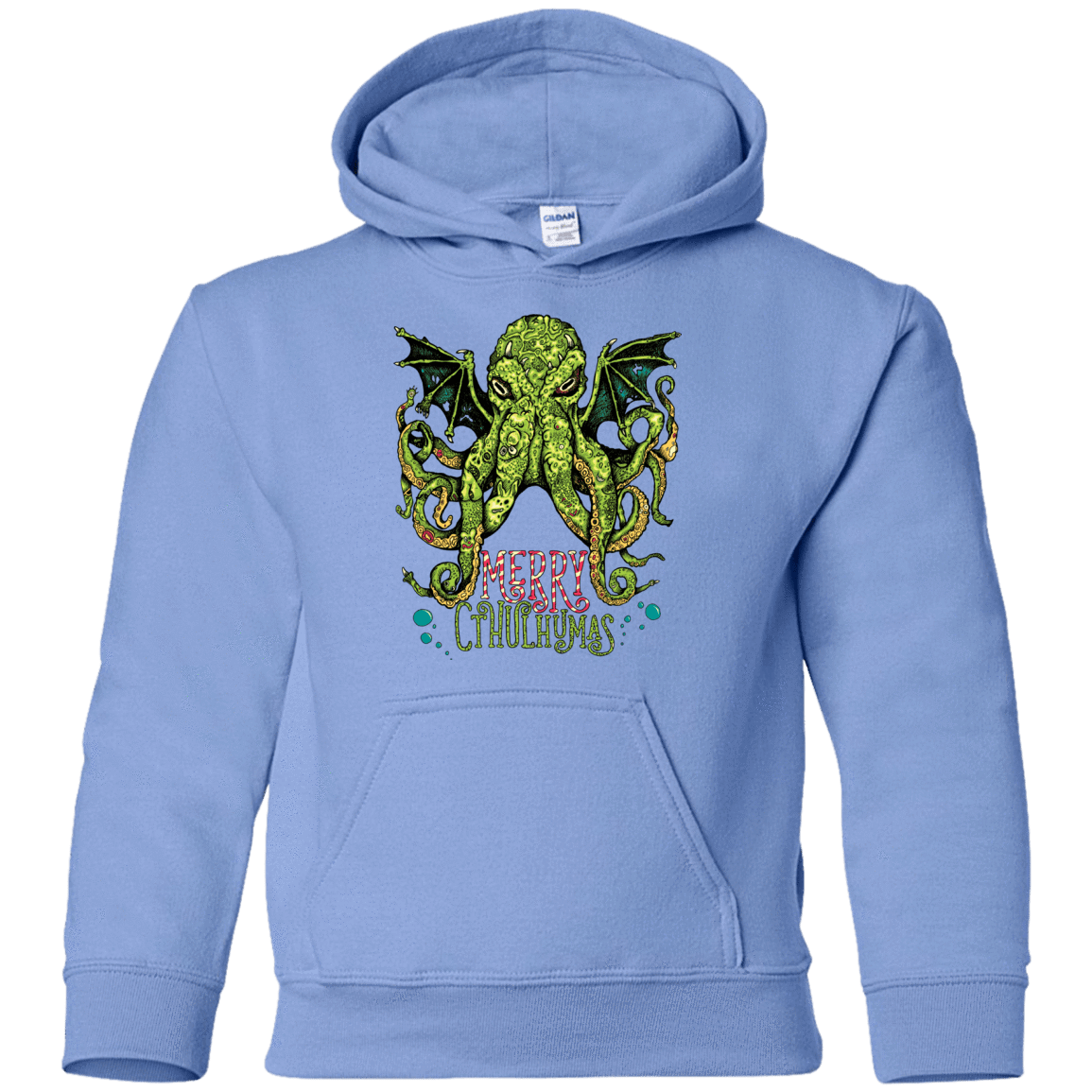 Sweatshirts Carolina Blue / YS Merry Cthulhumas Youth Hoodie