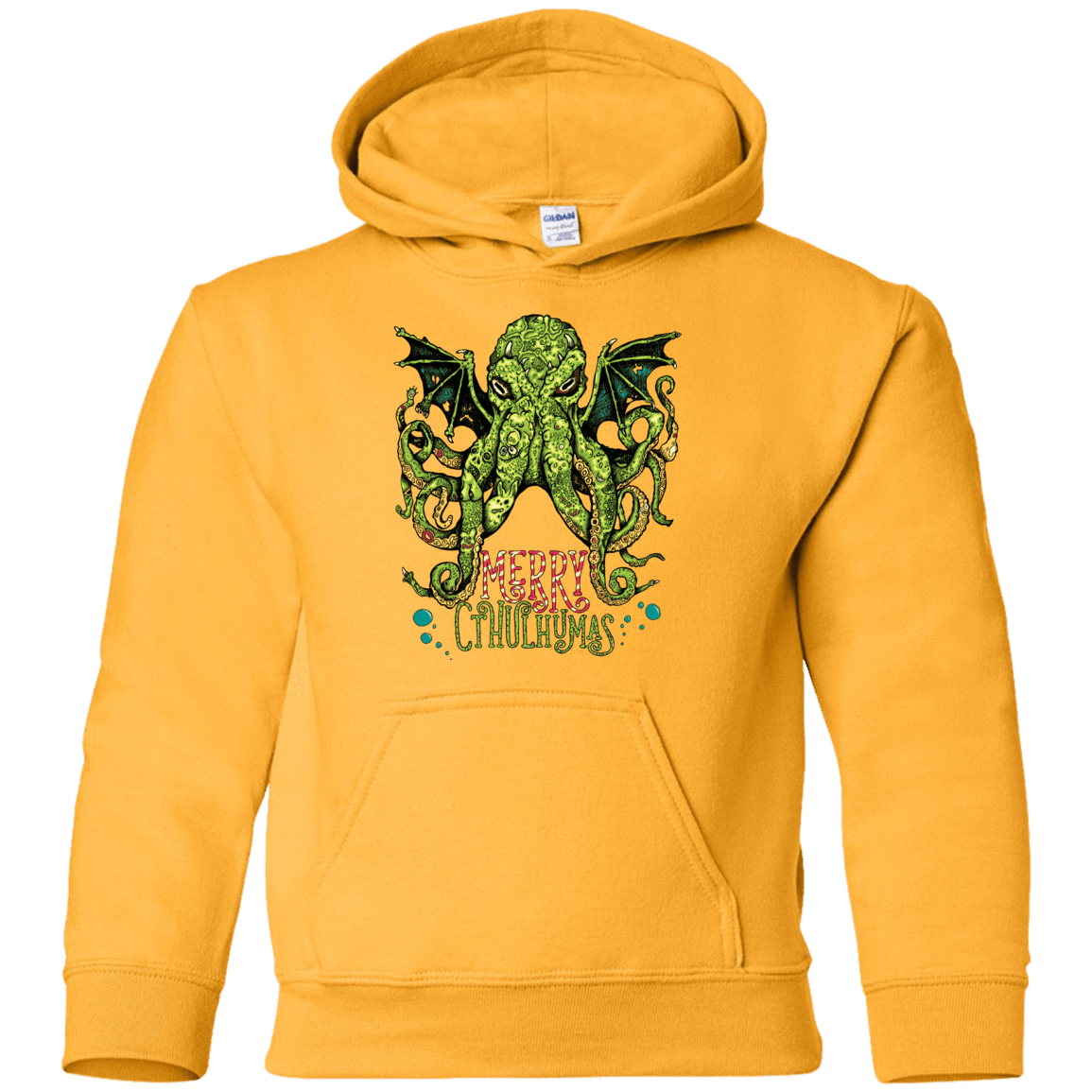 Sweatshirts Gold / YS Merry Cthulhumas Youth Hoodie